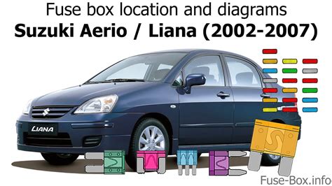 Fuse Box Location And Diagrams Suzuki Aerio Liana 2002 2007 YouTube