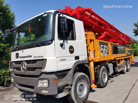 Pompa Do Betonu Putzmeister M56 5RZ M56 5 Na Podwoziu Mercedes Benz