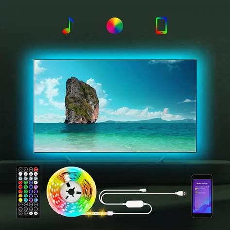 Lanjue R Tro Clairage Led Pour Tv De M Bande Led Rvb Avec