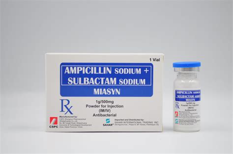 Ampicillin Sulbactam Miasyn G Mg Sahar Pharma