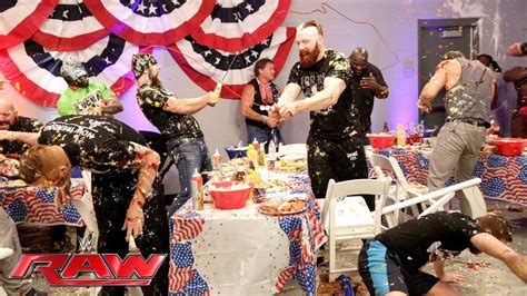 A Food Fight Erupts During Wwes Pre Raw Fourth Of July Barbecue Raw