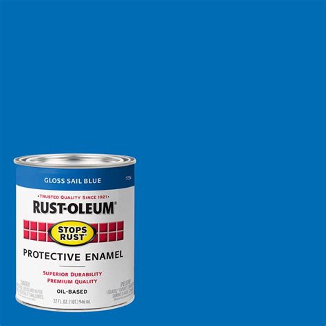 Rust Oleum Stops Rust Indoor And Outdoor Gloss Sail Blue Oil Based