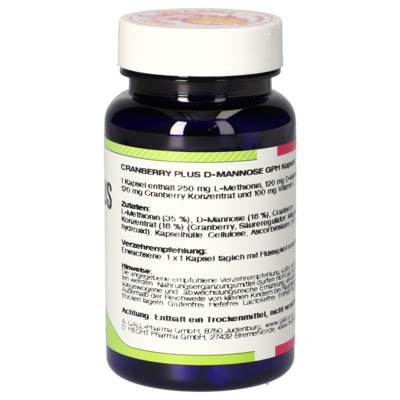 Cranberry Plus D Mannose Gph Kapseln Gall Pharma Gmbh Online Shop