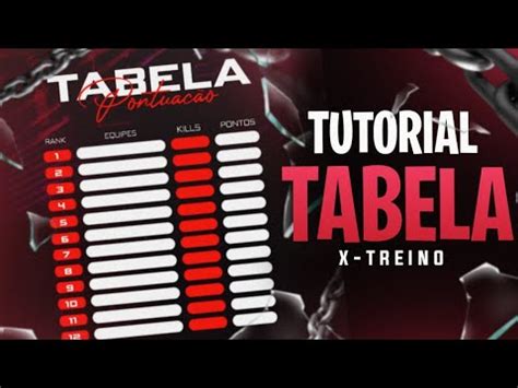 Como Fazer Uma Tabela De X Treino Youtube