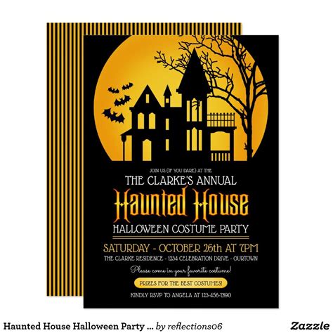 Haunted House Halloween Party Invitations Haunted House Halloween Party ...