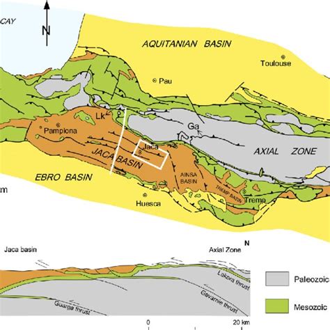 A Simplified Geological Map Of The Pyrenees Redrawn From Teixell