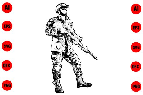 Soldier Silhouette Graphic by Creative [Shop] · Creative Fabrica