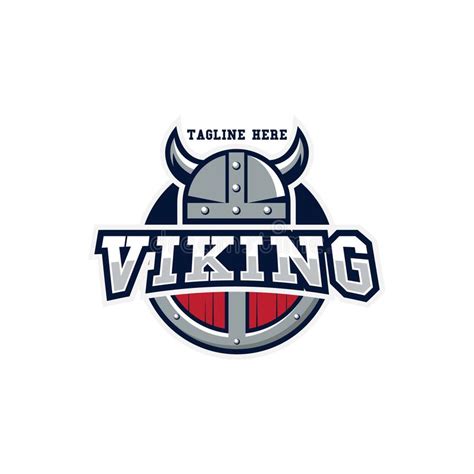 Plantilla Del Logotipo Del Deporte Del Guerrero De Viking Stock De