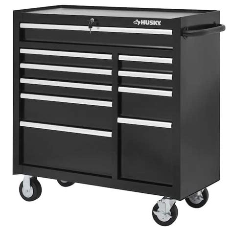 Husky 41 W X 18 D Standard Duty 16 Drawer Combination Rolling Tool Chest And Top Tool Cabinet