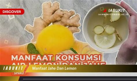 Temukan 7 Manfaat Jahe Dan Lemon Yang Bikin Kamu Penasaran Discover