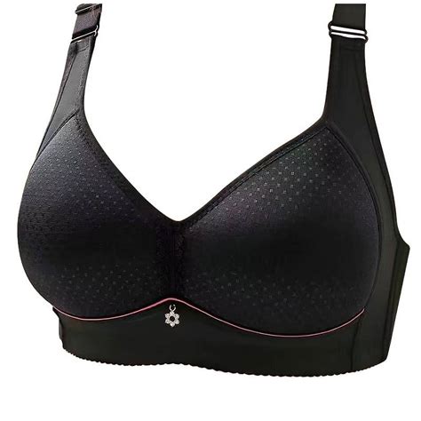 Amdwov Lightly Lined Wireless Bra Womans Embroidered Glossy