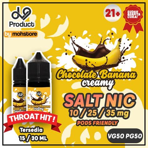 Jual Liquid Vape Dv Banana Chocholate Creamy Salt Nic Pod Friendly