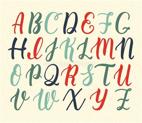 Alphabet Hand Drawn Capital Letters Stock Illustrations