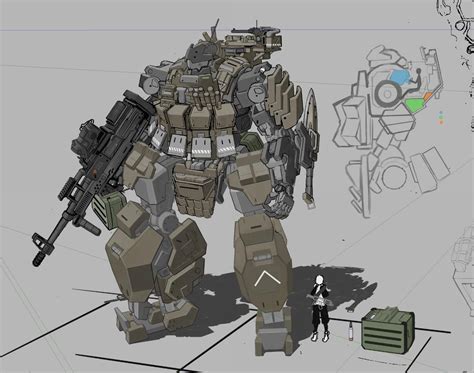 Pin by Shinpei Ishibashi on 近未来鉄乗り物3 Robot concept art Power armor Mech