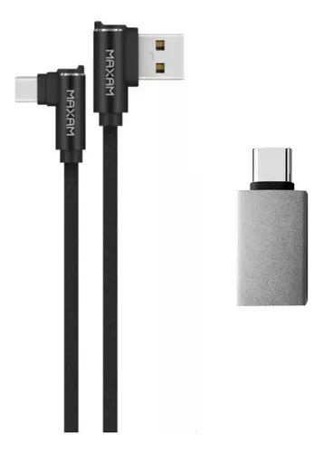 Cable Usb Tipo C 90 Grados En L Carga Rápida Datos Otg Cuotas