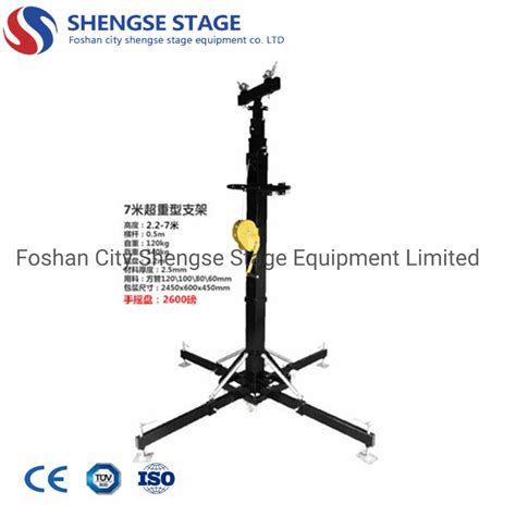 Heavy Duty Line Array System Foldable Hand Crank Up Lifting Elevator