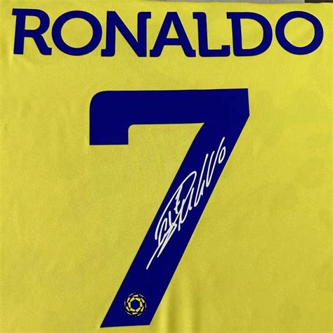 Cristiano Ronaldo Signed Al Nassr Signature Shirt Jersey Coa Etsy