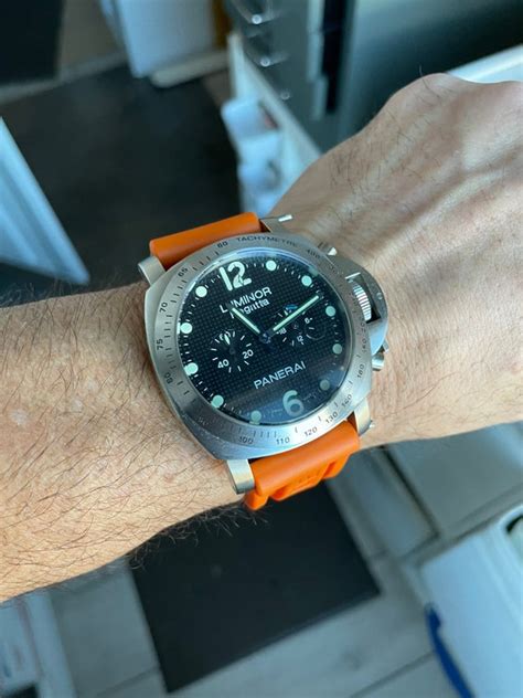 24mm Deep ORANGE Panerai Caoutchouc Vulcanized Rubber Strap Etsy