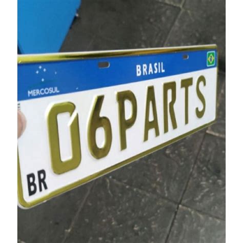 Placa De Carro Mercosul Personalizada Em Aluminio Shopee Brasil