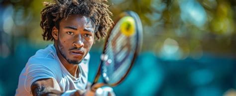 Woman Holding Tennis Racquet On Tennis Court Premium Ai Generated Image