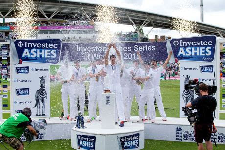 Englands Alastair Cook Captain Lifts Ashes Editorial Stock Photo