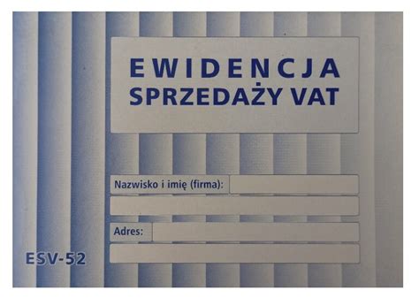 Druk Ewidencja Sprzedaży A5 MILA chemiazniemiec pl