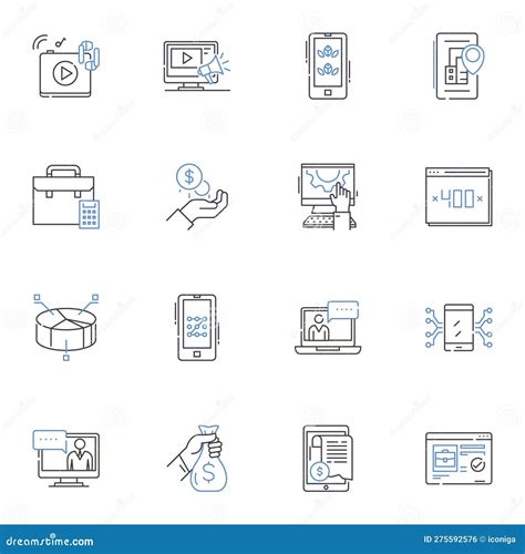 Digital Storefront Line Icons Collection. E-commerce, Online Shopping