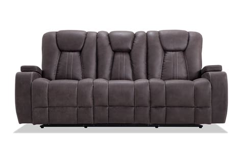 Viking Gray Manual Reclining Sofa Bob S Discount Furniture