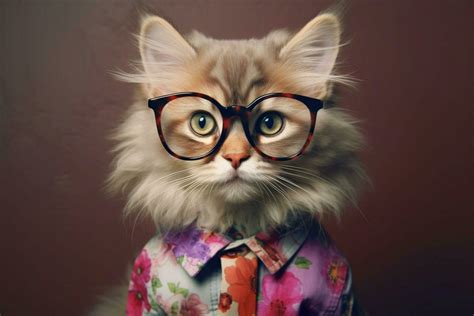 cat cute stylish glasses 30633807 Stock Photo at Vecteezy