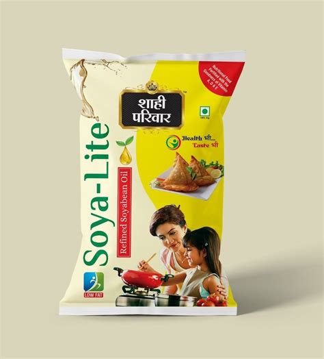 Shahi Pariwar Soya Lite Refined Soyabean Oil Packet Packaging Size 1