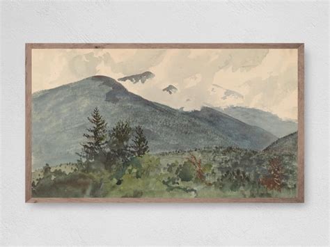 Samsung Frame Tv Art White Mountains From Fernalds Hill Etsy