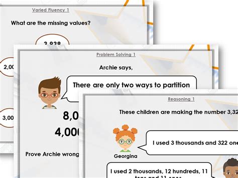 Year 4 Maths Partitioning Lesson Autumn Block 1 By Classroom