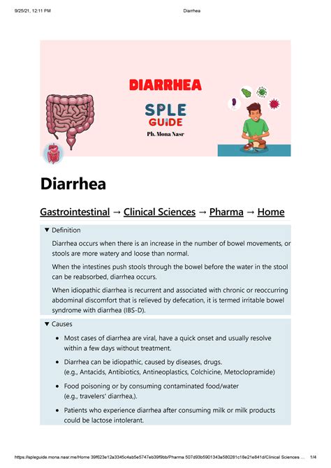 Diarrhea - Diarrhoea and it's treatment - Diarrhea Gastrointestinal → ...