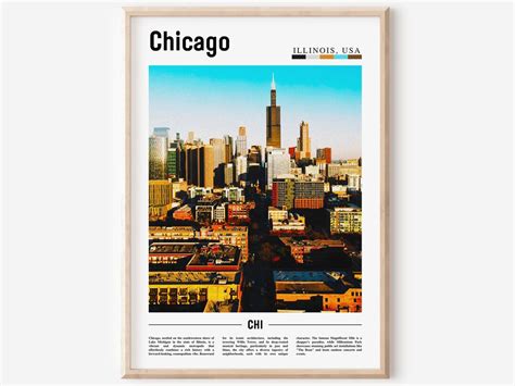 Chicago Print, Chicago Poster, Chicago Wall Art, United States Photo ...