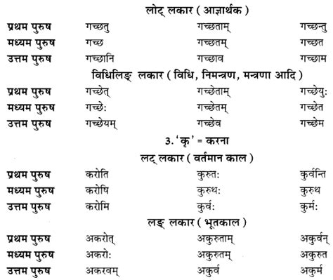 Ncert Solutions Class 7 Sanskrit Grammar धातुरूपाणि