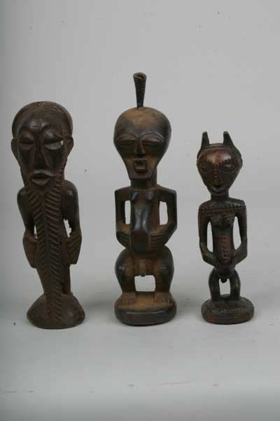 3 statuettes Songye luba tabwa d afrique Rép dém Congo Zaire