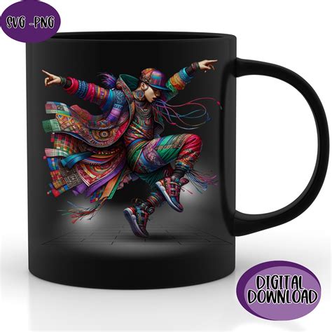 Mexican Sublimation SVG PNG Latina Svg Colorful Spanish Hip Hop Freestyle Dancer Tshirt Product