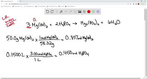 SOLVED Consider The Following Balanced Equation 3Mg OH 2 S 2H3PO4