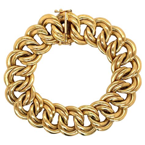 14 Karat Yellow Gold Twisted Cuban Link Bracelet 27 5 Grams Made In