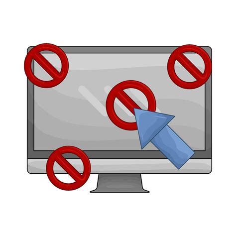 no sign, cursor with computer illustration 34525935 Vector Art at Vecteezy