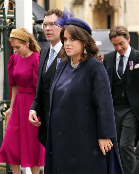 Pregnant Princess Eugenie Wows In A Monochrome Dress As She Steps Out