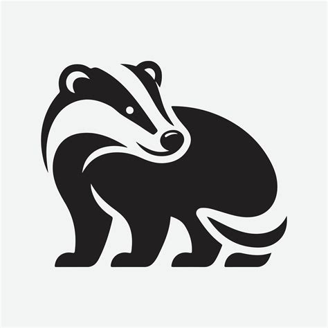 Print Striking Badger Silhouette Logo Perfect Blend Of Bold And