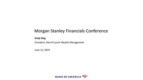 Bank Of America Bac Presents At Morgan Stanley 10th Annual Financials