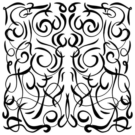 Black squiggle abstract illustration background 23222864 Vector Art at ...