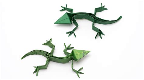 Origami Lizard Tutorial Román Díaz Youtube