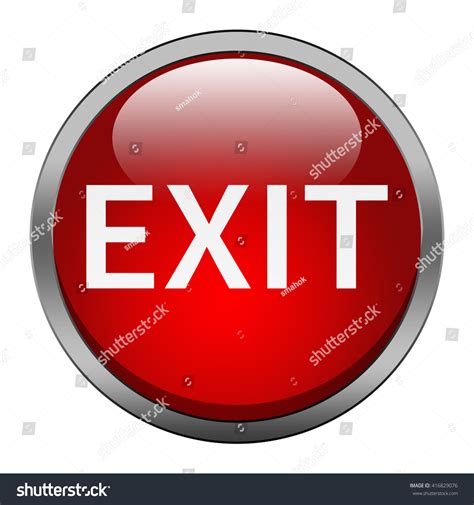 Exit Button Isolated Stock Illustration 416829076 | Shutterstock