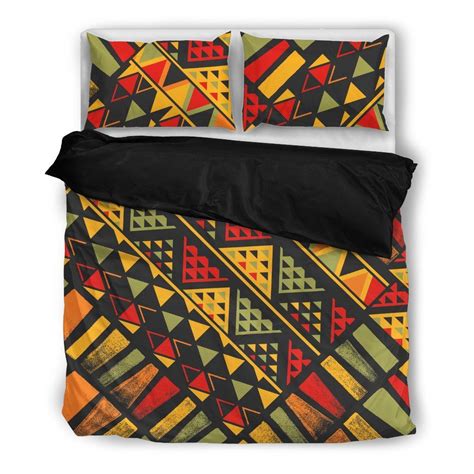 African Afro Dashiki Adinkra Kente Pattern Pillow Duvet Covers