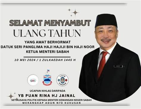 Selamat Menyambut Ulang Tahun Yab Datuk Seri Panglima Haji Hajiji Bin