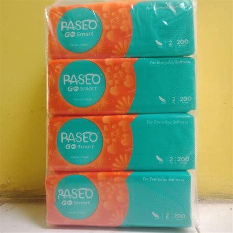 Jual PASEO GO SMART FACIAL TISSUE SOFT 2 PLY 200 SHEETS PAKET 1 PACK 4