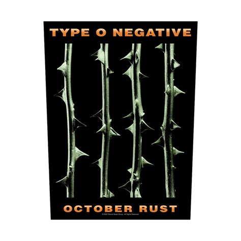 Official Type O Negative "October Rust" Back Patch – Massacre Merch